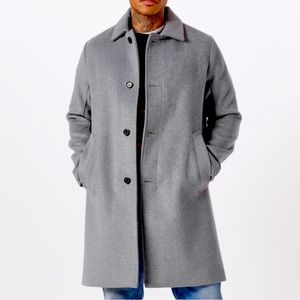 Abercrombie Wool-Blend Mac Coat